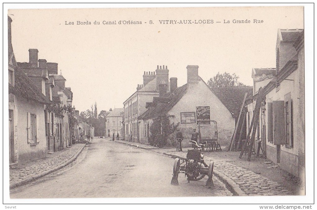 VITRY AUX LOGES  -  La Grande Rue. Très Belle Carte. - Sonstige & Ohne Zuordnung