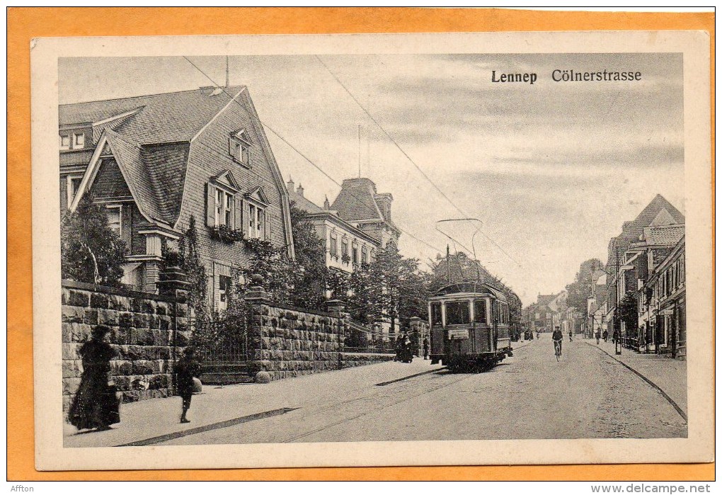 Lennep Colnerstrasse Tram 1910  Postcard - Remscheid