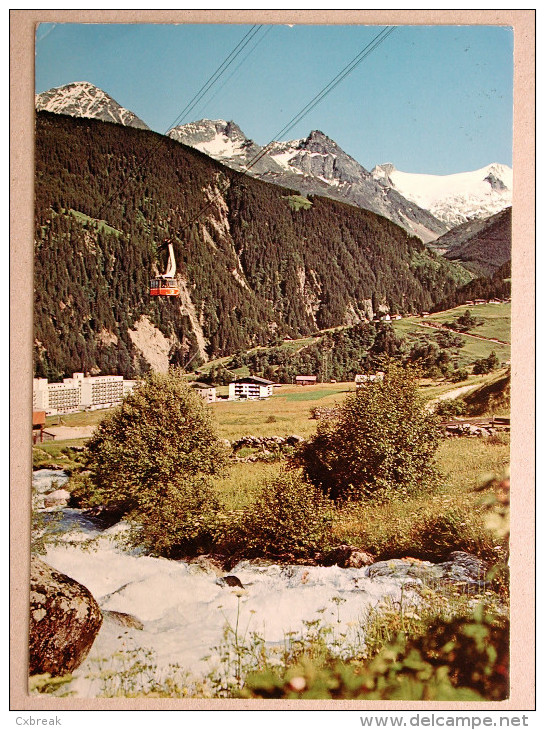 Disentis, Der Acletta-Bach Mit "Acla Di Fontauna" Und Der Luftseilbahn. Blick Gegen Den Medelsergletscher. - Medel