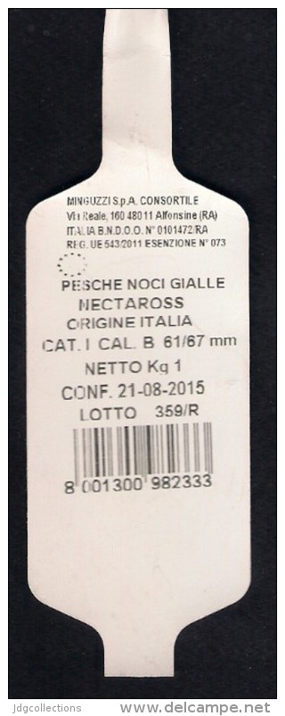 # PESCHE NOCI S-BUDGET SPAR Italy Tag Balise Etiqueta Anhänger Cartellino Peaches Peches Pfirsiche Frutta Fruits Frucht - Fruits & Vegetables