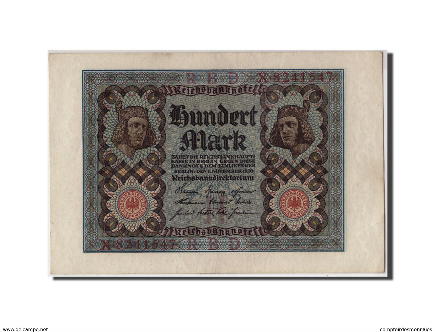 Billet, Allemagne, 100 Mark, 1920, 1920-11-01, SUP - 100 Mark