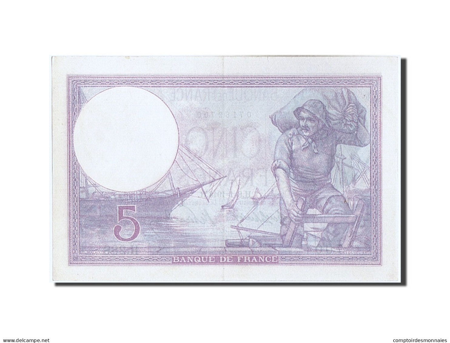 Billet, France, 5 Francs, 5 F 1917-1940 ''Violet'', 1918, 1918-01-08, SUP+ - 5 F 1917-1940 ''Violet''