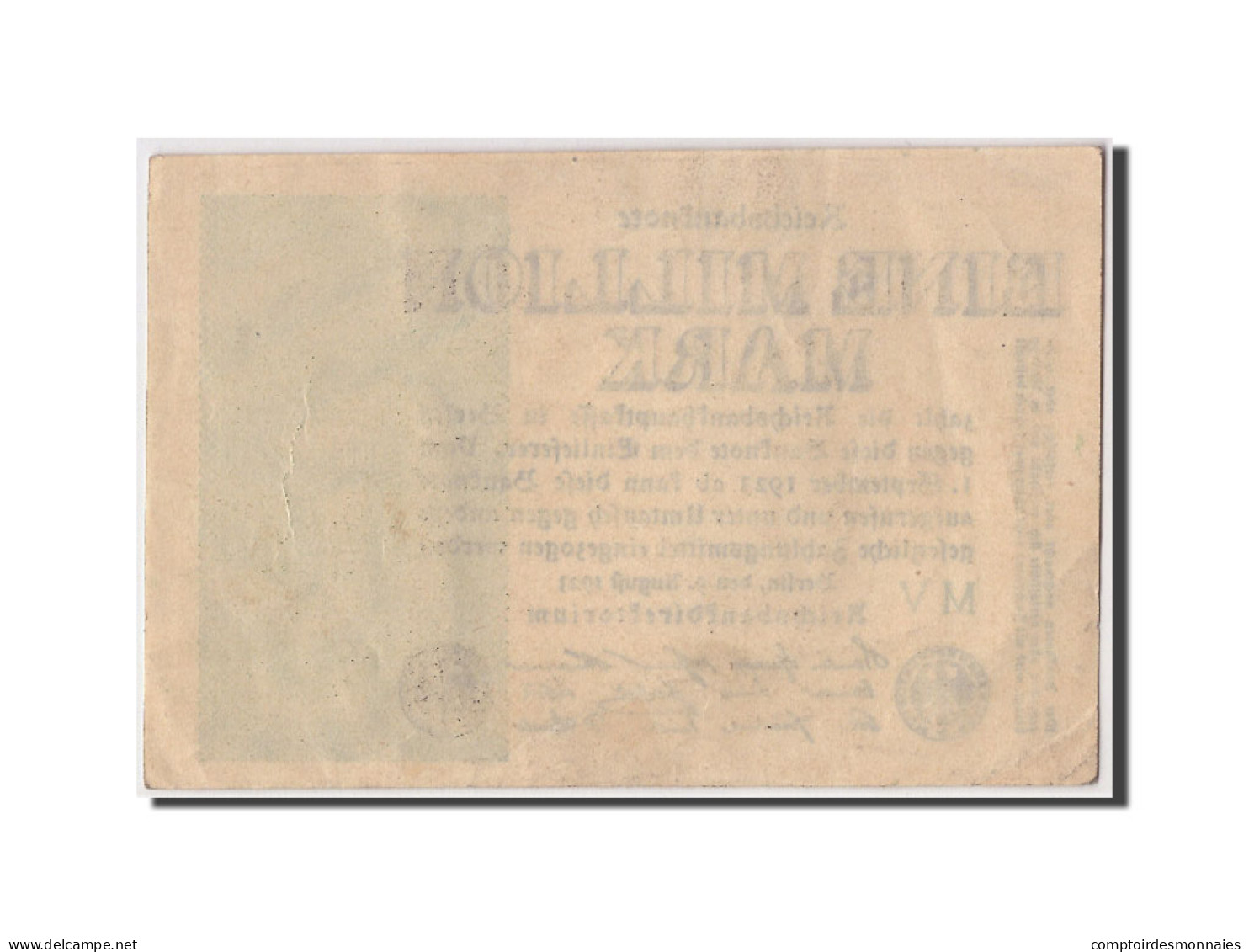 Billet, Allemagne, 1 Million Mark, 1923, 1923-08-09, TTB - 1 Miljoen Mark