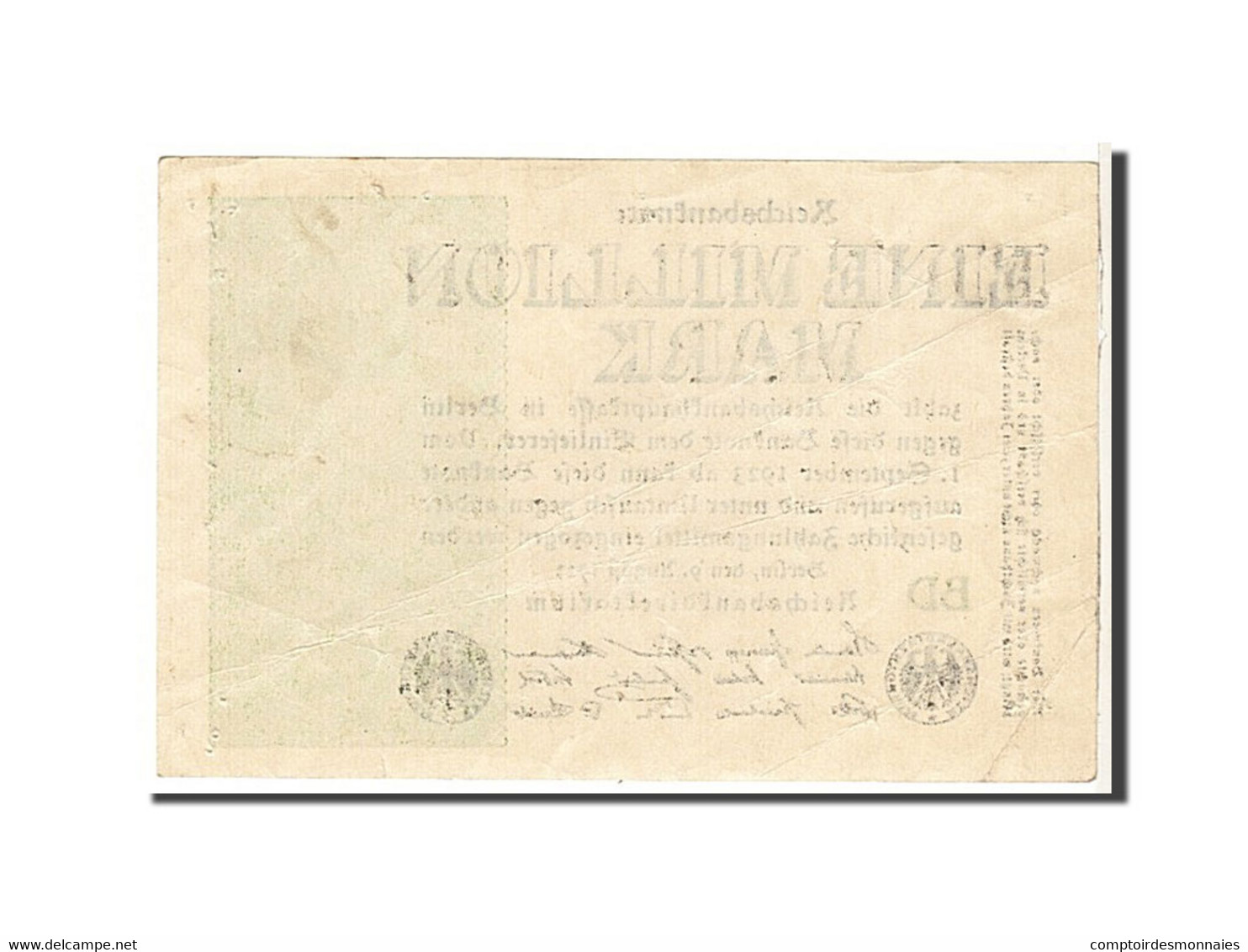 Billet, Allemagne, 1 Million Mark, 1923, KM:102b, TTB+ - 1 Miljoen Mark