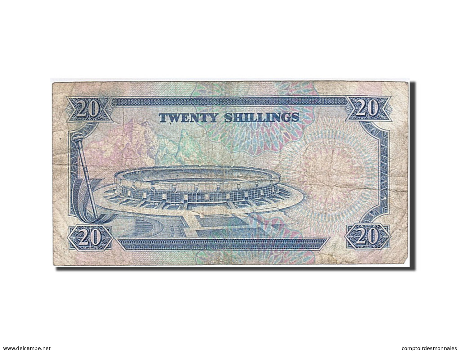 Billet, Kenya, 20 Shillings, 1992, 1992-01-02, B+ - Kenia