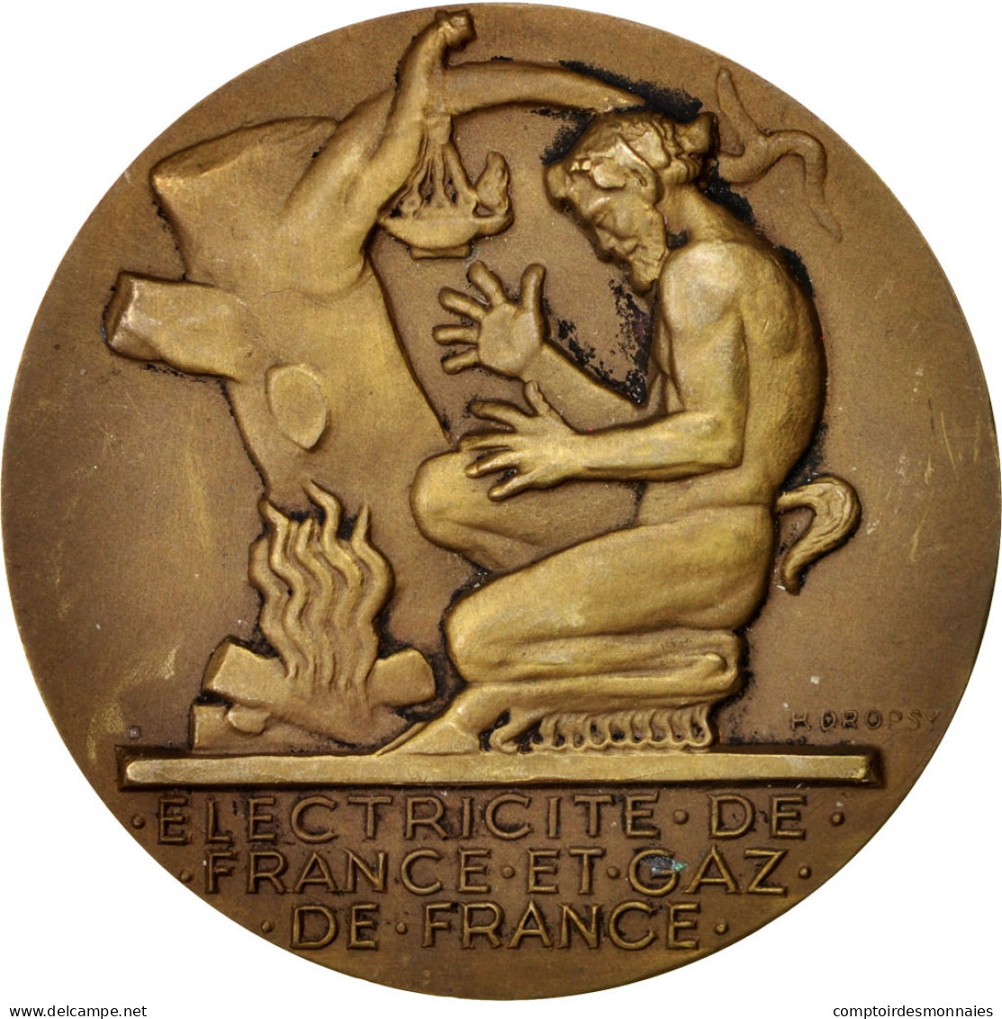 France, Medal, French Fifth Republic, Business & Industry, Dropsy, TTB, Bronze - Autres & Non Classés