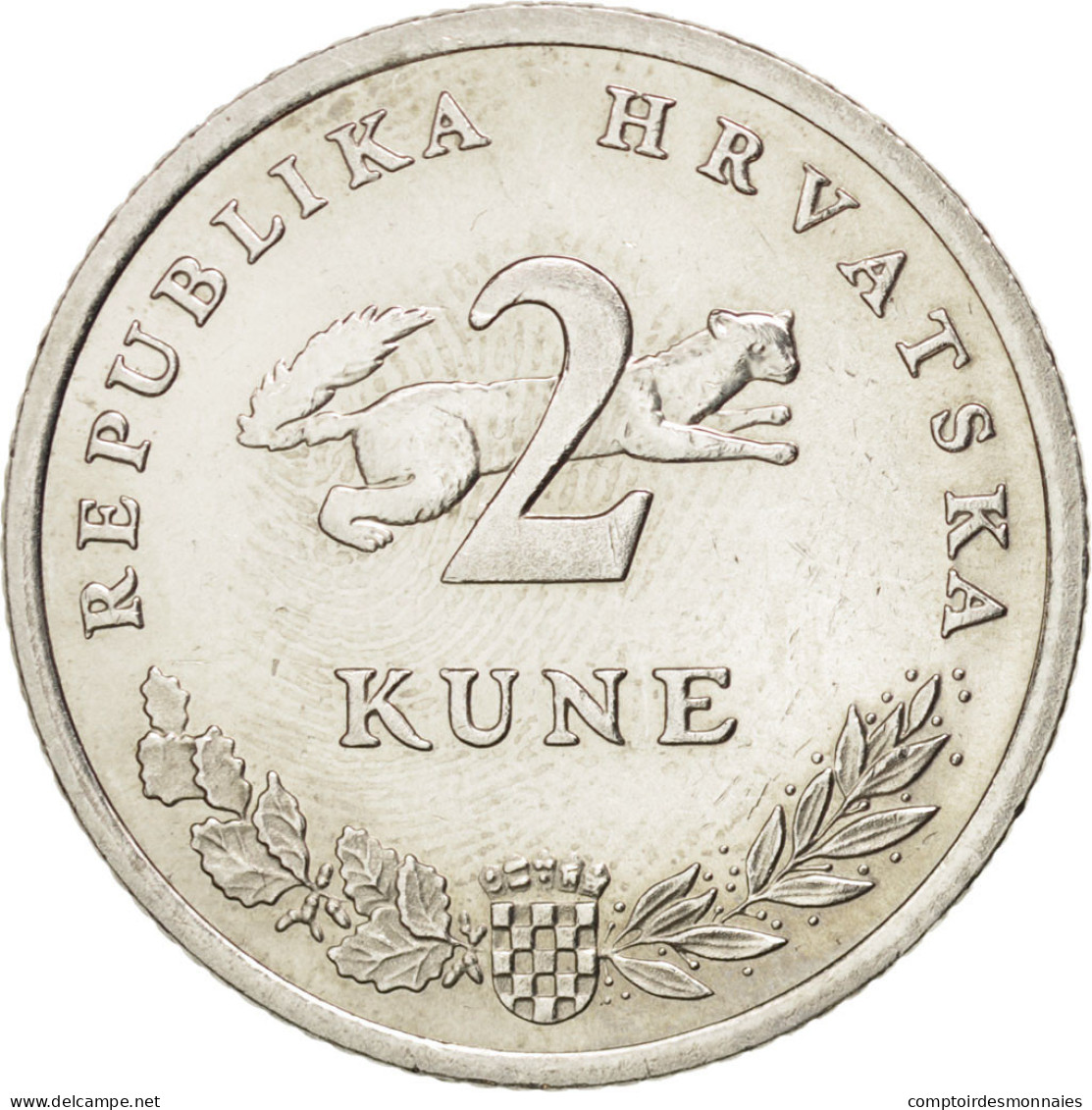 Monnaie, Croatie, 2 Kune, 2007, SPL, Copper-Nickel-Zinc, KM:10 - Croatia