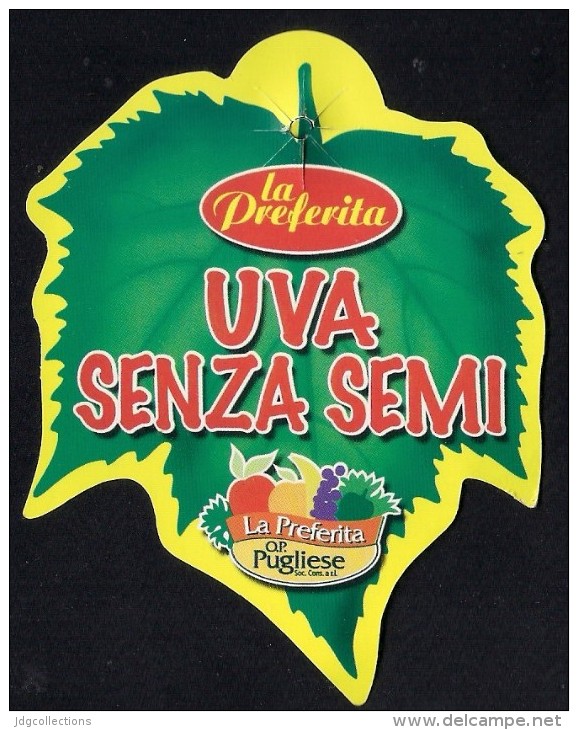 # UVA LA PREFERITA GRAPE Italy Fruit Tag Balise Etiqueta Anhänger Cartellino Raisin Uvas Traube - Fruits & Vegetables