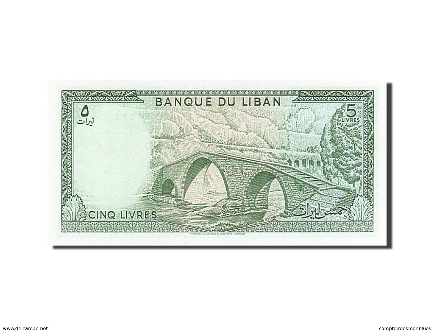 Billet, Lebanon, 5 Livres, 1986, SPL - Lebanon