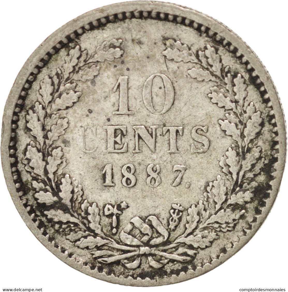 Monnaie, Pays-Bas, William III, 10 Cents, 1887, TTB, Argent, KM:80 - 1849-1890 : Willem III