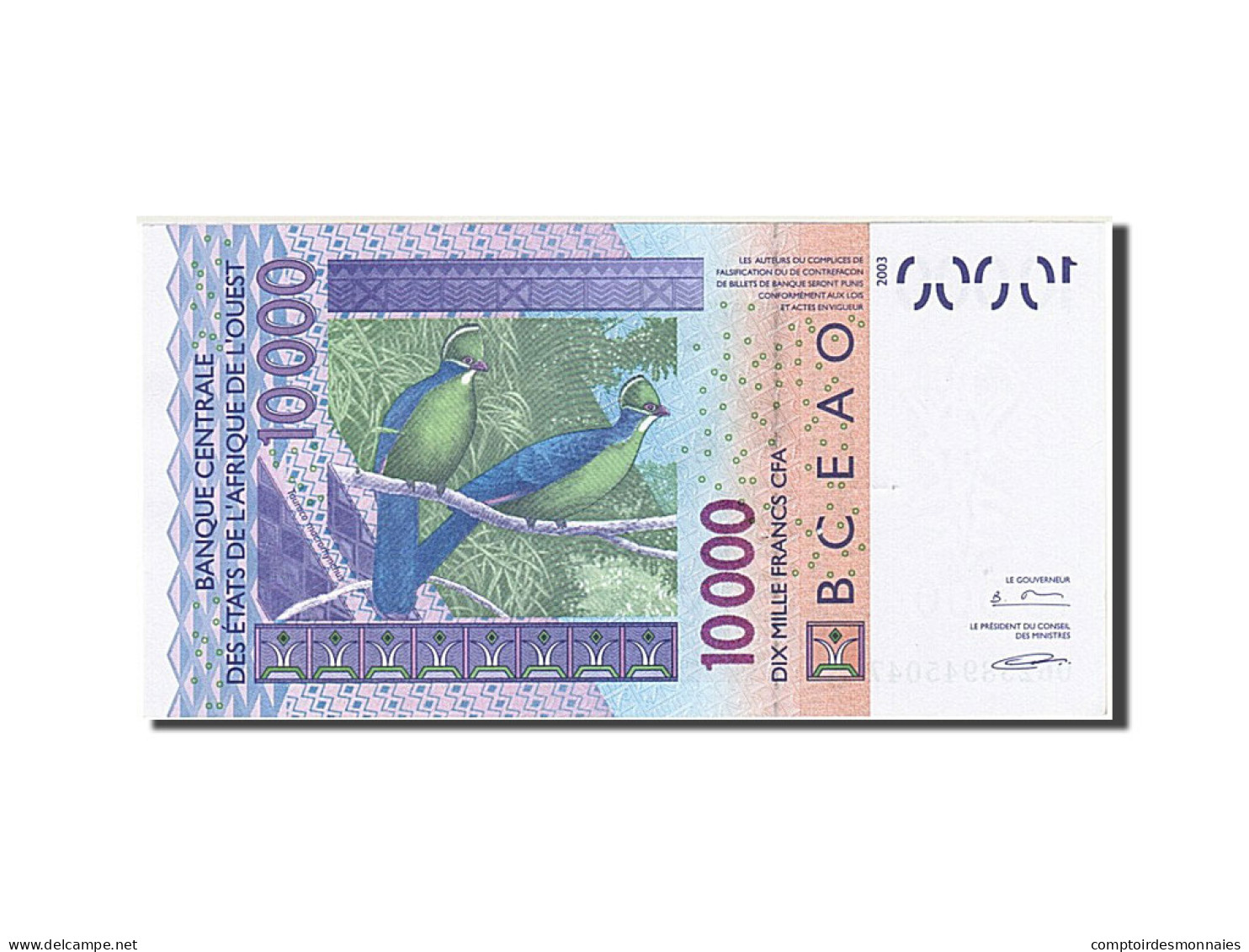 Billet, West African States, 10,000 Francs, 2003, SUP+ - Other - Africa