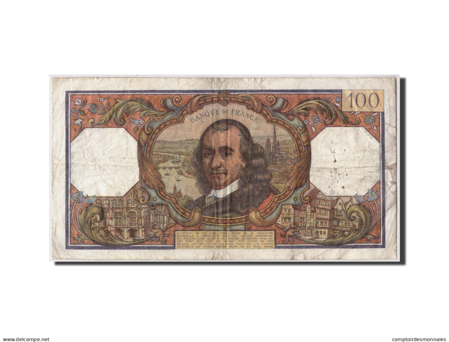 Billet, France, 100 Francs, 100 F 1964-1979 ''Corneille'', 1966, 1966-02-03, TB - 100 F 1964-1979 ''Corneille''