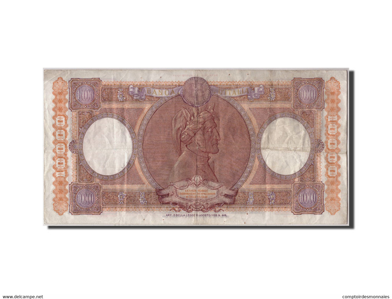 Billet, Italie, 10,000 Lire, 1958, 1958-08-26, TTB - 10.000 Lire