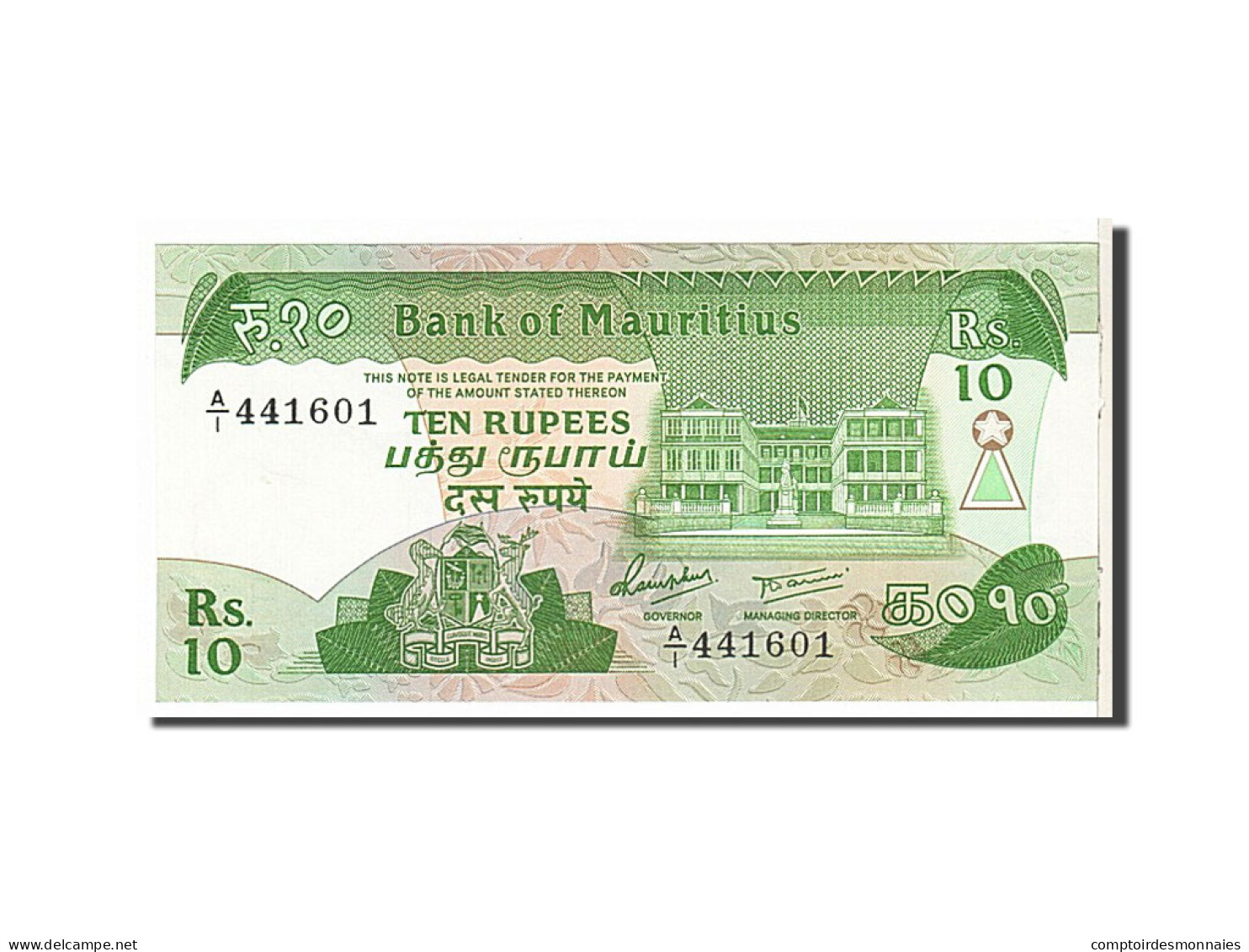 Billet, Mauritius, 10 Rupees, 1985, KM:35b, NEUF - Maurice