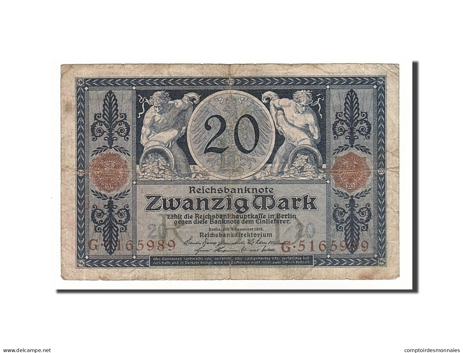 Billet, Allemagne, 20 Mark, 1915, 1915-11-04, TB - 20 Mark