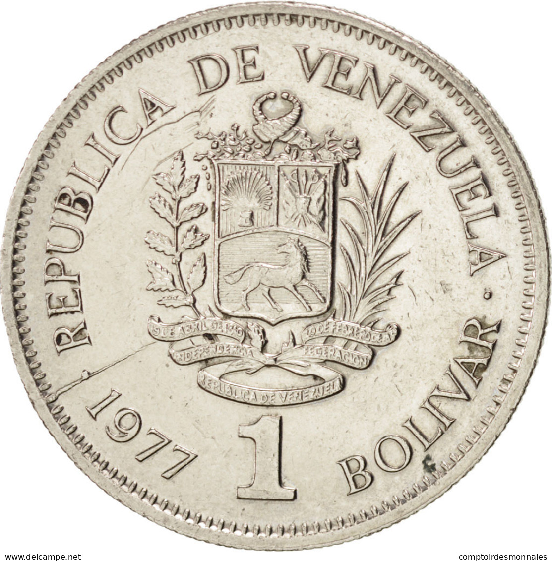 Monnaie, Venezuela, Bolivar, 1977, SUP, Nickel, KM:52 - Venezuela