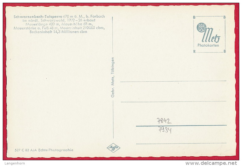 2 Foto-AK Schwarzenbach / FORBACH (LK Rastatt) ~ 1960 - Forbach