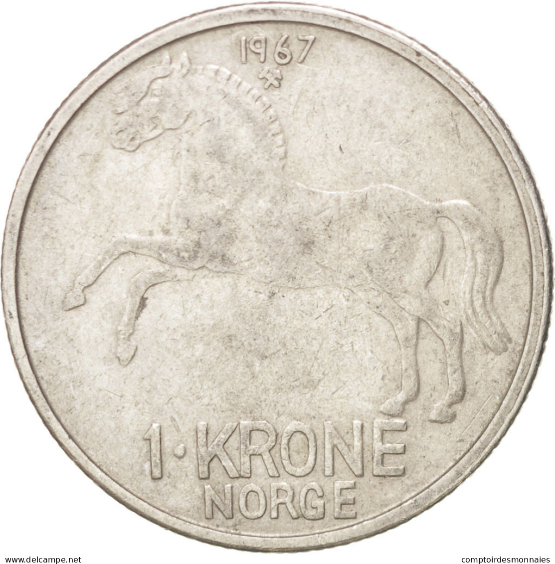 Monnaie, Norvège, Olav V, Krone, 1967, TTB, Copper-nickel, KM:409 - Norvège