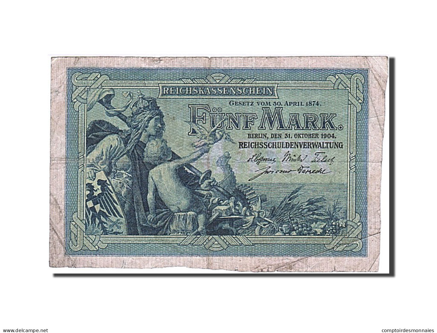 Billet, Allemagne, 5 Mark, 1904, 1904-10-31, B - 5 Mark