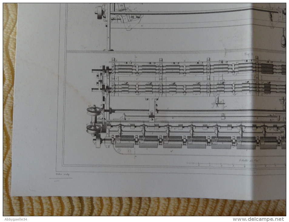 FILATURE DE COTON _ BANC A TUBES PAR MM. DYER FRERES Publication Industrielle Dulos, Armengaud - Maschinen