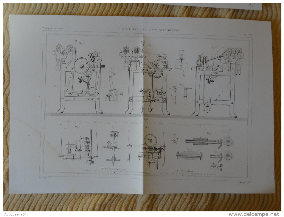 FILATURE DE COTON _ BANC A TUBES PAR MM. DYER FRERES Publication Industrielle Dulos, Armengaud - Máquinas