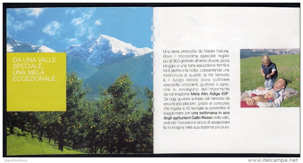 # MELA VAL VENOSTA Italy Apples Booklet Tag Balise Etiqueta Anhänger Cartellino Fruits Frutas Apple Apfel Pomme Manzana - Fruits & Vegetables