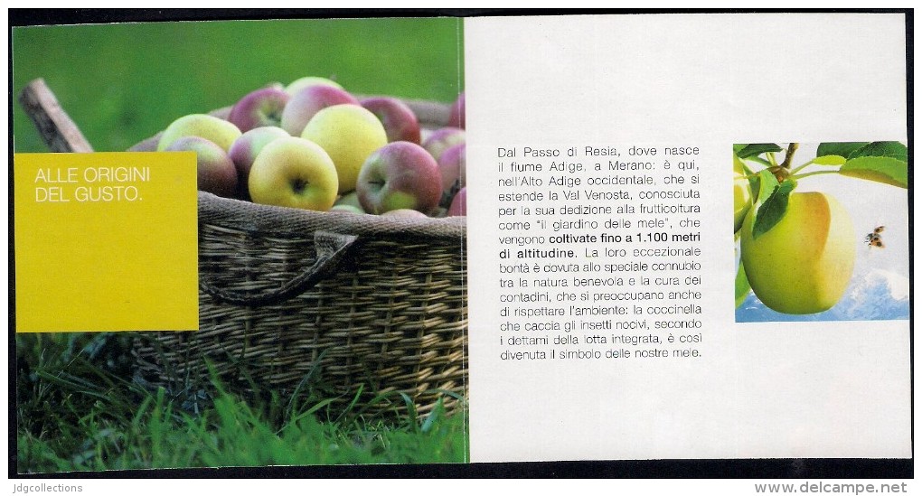 # MELA VAL VENOSTA Italy Apples Booklet Tag Balise Etiqueta Anhänger Cartellino Fruits Frutas Apple Apfel Pomme Manzana - Fruits & Vegetables