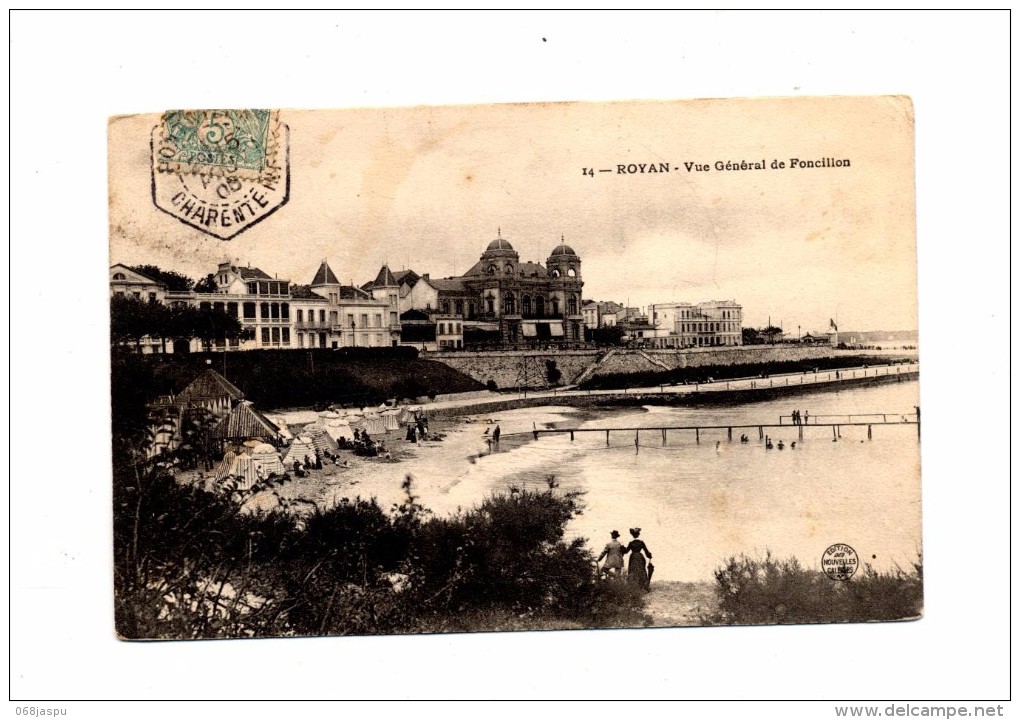 Carte Royan Vue Foncillon Cachet Rural Pontaillac - Royan