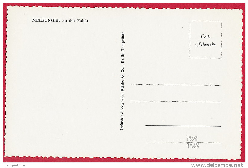 5 AK MELSUNGEN (Schwalm-Eder-Kreis) ~ ab 1960