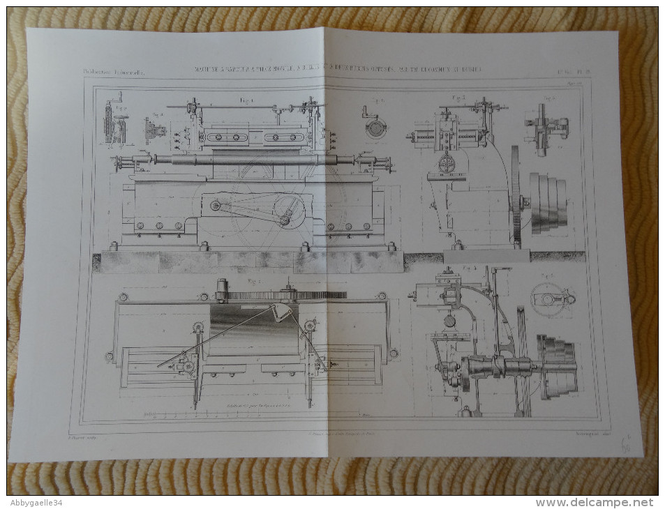 MACHINE RABOTER A PIECE MOBILE, A BIELLE ET A DEUX BURINS OPPOSES PAR MM. DUCOMMUN ET BUBIED Publication Industrielle - Maschinen