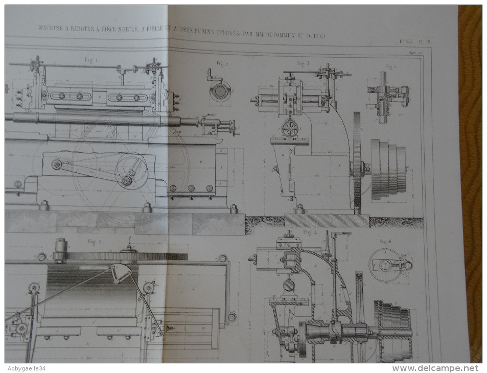 MACHINE RABOTER A PIECE MOBILE, A BIELLE ET A DEUX BURINS OPPOSES PAR MM. DUCOMMUN ET BUBIED Publication Industrielle - Maschinen