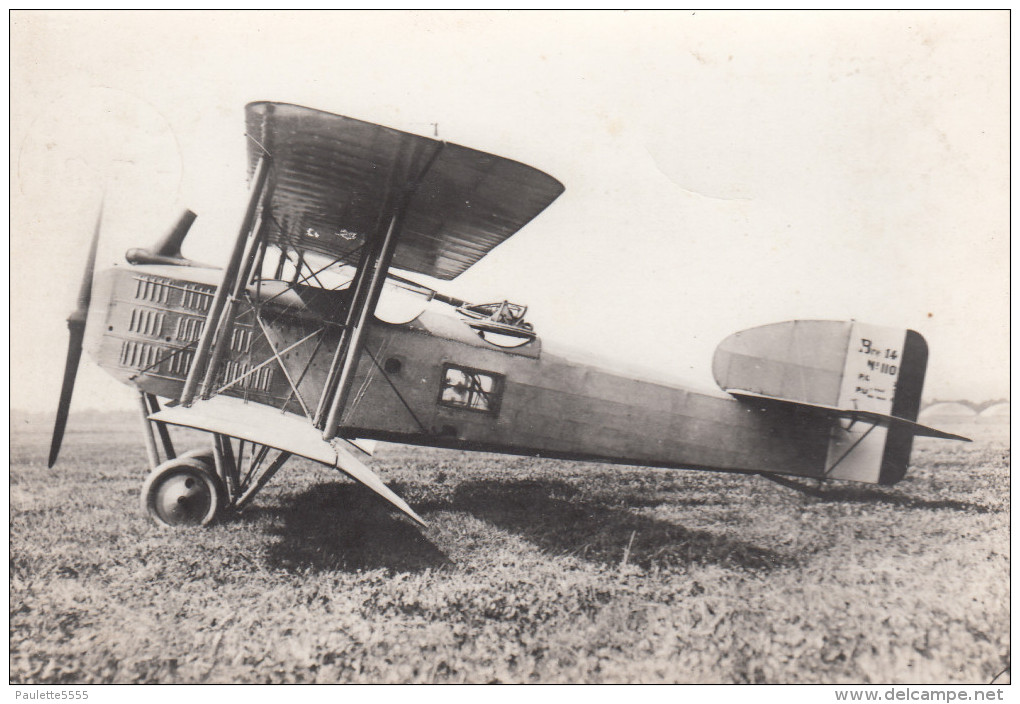 Photo Carte Avions-(guerre 1914-1918) France Biplan " Breguet XIV " .2scans - Autres & Non Classés