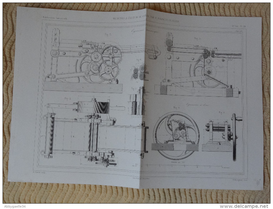 MACHINES A EGRENER LE COTON PAR FRANCOIS DURAND Publication Industrielle Charvet, Chardon, Armengaud - Machines