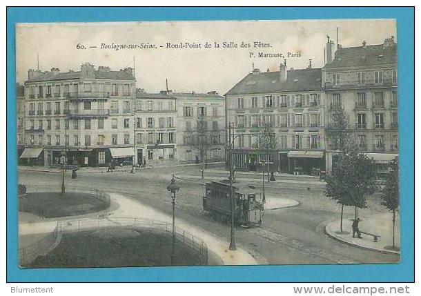 CPA 60 - Tramway Rond-Point De La Salle Des Fêtes BOULOGNE SUR SEINE 92 - Boulogne Billancourt