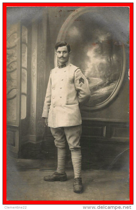 Carte Photo  Anonymes  Militaire    ( Scan Recto Et Verso ) - Anonymous Persons