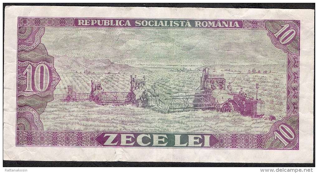 ROMANIA P94   10   LEI   1966     F/VF - Roumanie