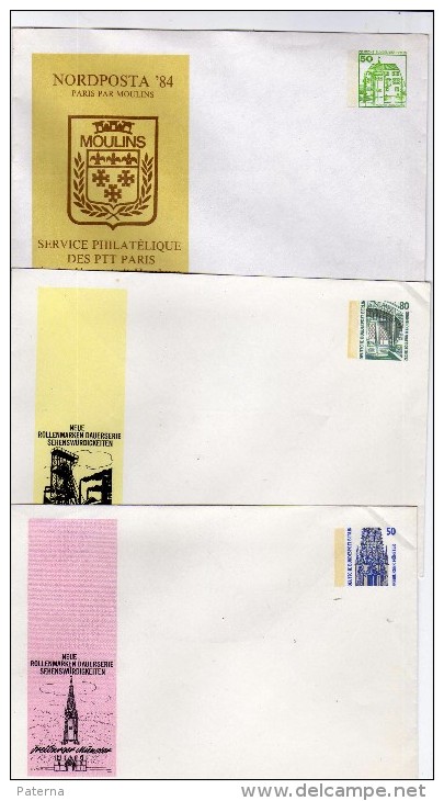 2882   Lote De 3   Sobre Entero Postal Nuevos  Alemania, Berlin - Privatumschläge - Ungebraucht