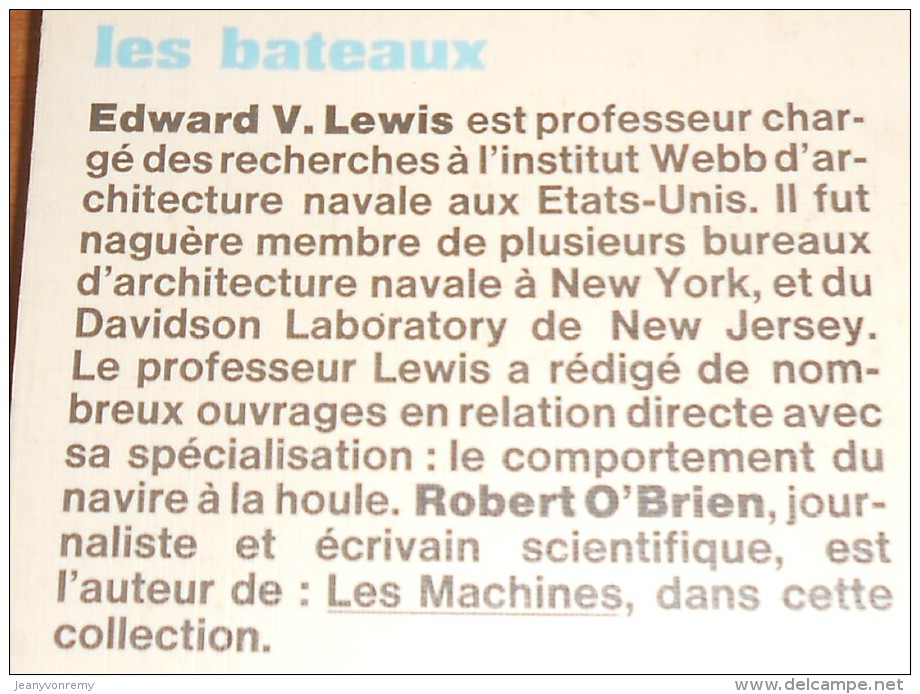 Les  Bâteaux. Edward V. Lewis Et Robert O'Brien. 1969. - Bateau