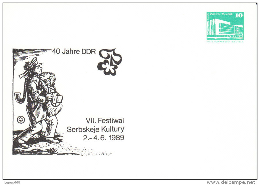 DDR 1989 Privatganzsache  "Festival Der Sorbischen Kultur, Bautzen" - Private Postcards - Mint