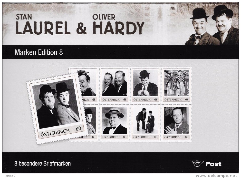 Map Stan Laurel En Oliver Hardy Excl. 8 Zegels - Unused Stamps