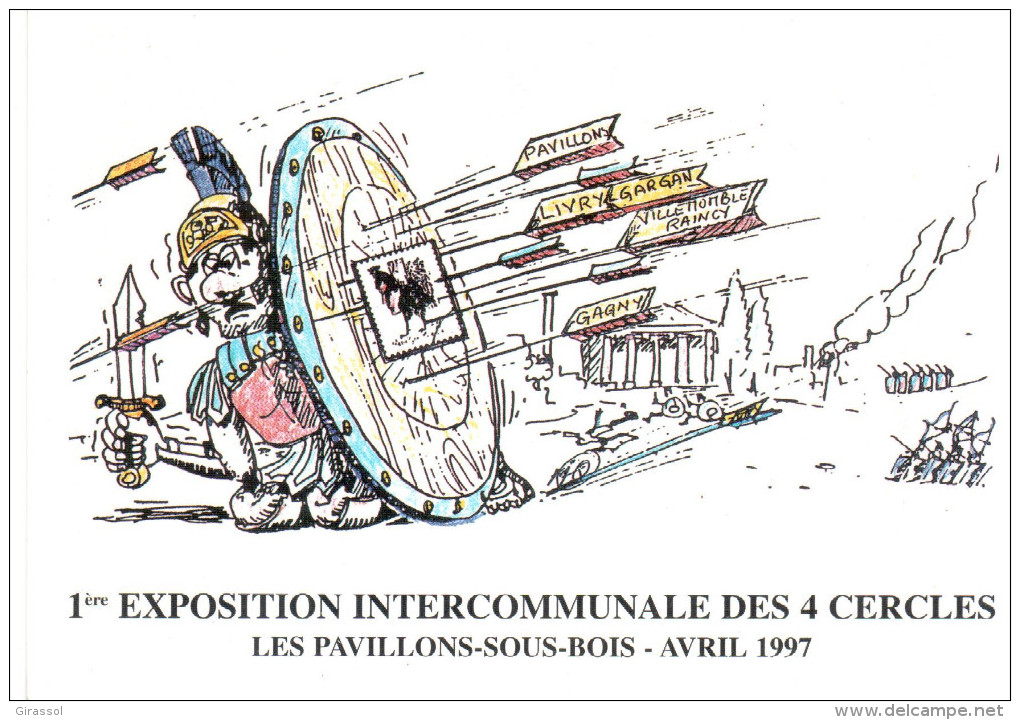 CPM TIR A LA RC LEGIONNAIRE EXPOSITION INTERCOMMUNALE DES 4 CERCLES LES PAVILLONS SOUS BOIS - Tir à L'Arc