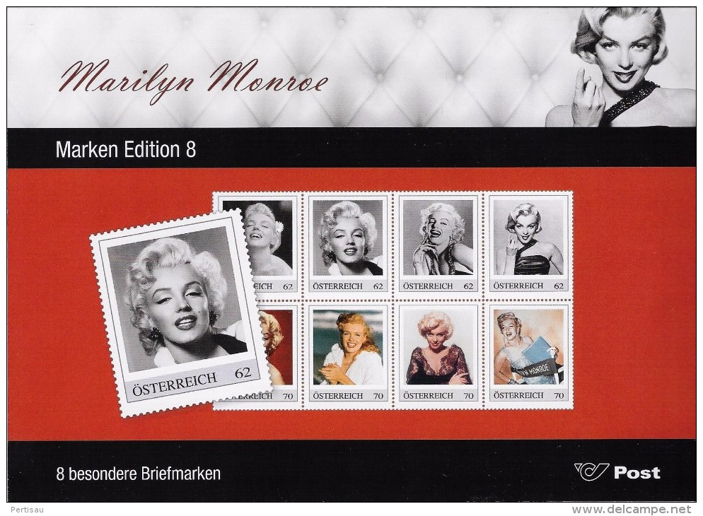 Map Marilyn Monroe Met 8 Exkl. Zegels 2012 - Neufs