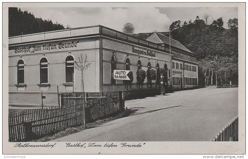 AK Rathmannsdorf Gasthof Zum Tiefen Grund Bei Porschdorf Gossdorf Prossen Waltersdorf Bad Schandau Sächsische Schweiz - Rathmannsdorf (Sachsen)