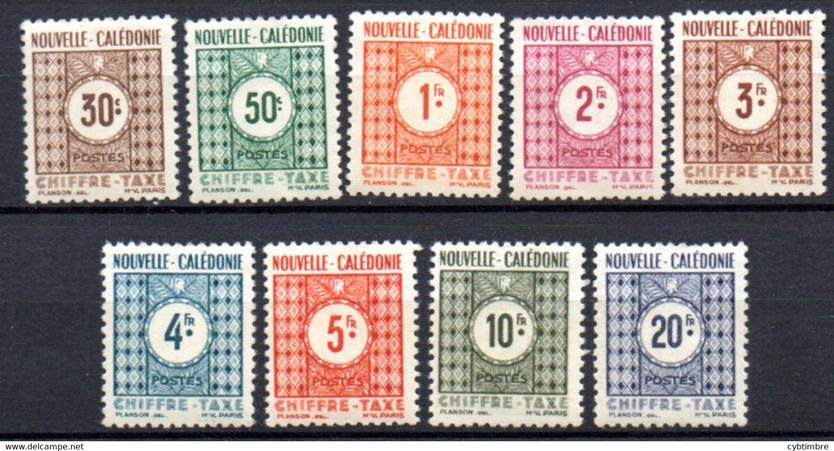 Nouvelle Caledonie: Yvert Taxe N° 39/48**;  MNH; La Serie Sauf N° 39, Le 42*;voir Scan - Portomarken