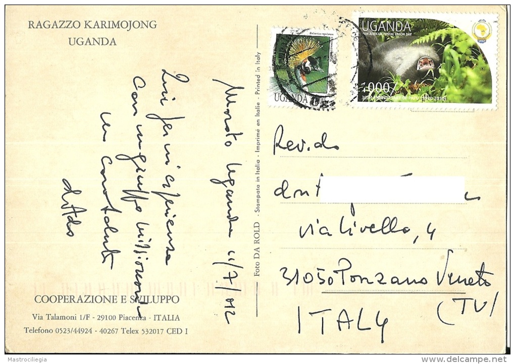 UGANDA  Boy Karimojong  Nice Stamps  Animal Theme - Uganda