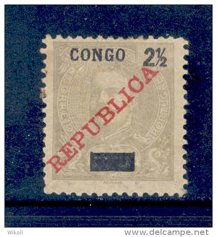 ! ! Congo - 1910 King Carlos 2 1/2 R - Af. 55 - MH - Portugiesisch-Kongo