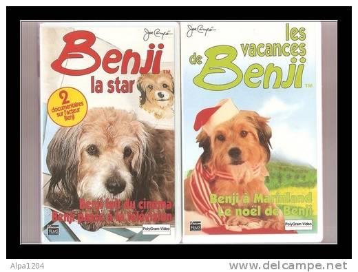 COFFRET DE DEUX CASSETTES VIDEO "SUR LES TRACES DE BENJI" OCCASIONS - Enfants & Famille