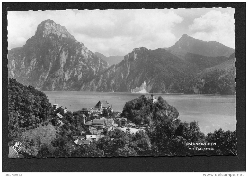 AUTRICHE TRAUNKIRCHEN MIT TRAUNSTEIN CARTE PHOTO DENTELEE - Traun