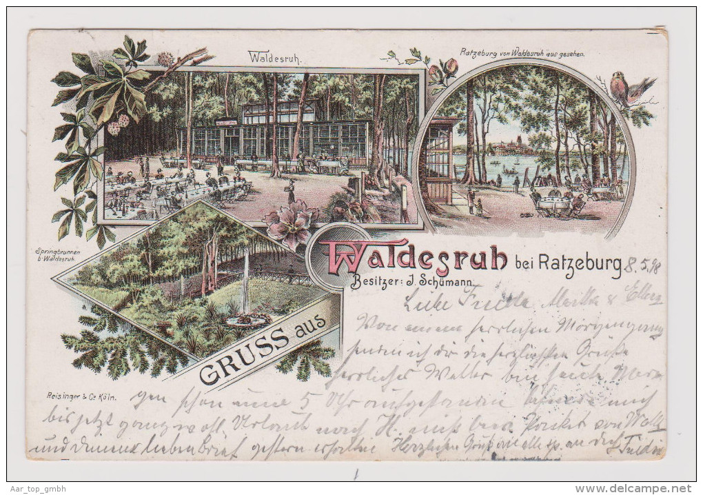 AK DE SH Ratzeburg 1898-05-08 Waldesruh Reisinger - Ratzeburg