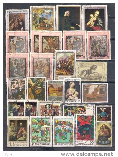 Lot 61 Painting 2 Scans 54 Different MNH, Used - Other & Unclassified